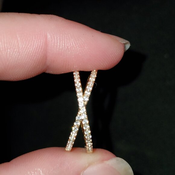 Neiman Marcus 14k Gold Plated Infinity Criss-Cross X Ring - Picture 8 of 8